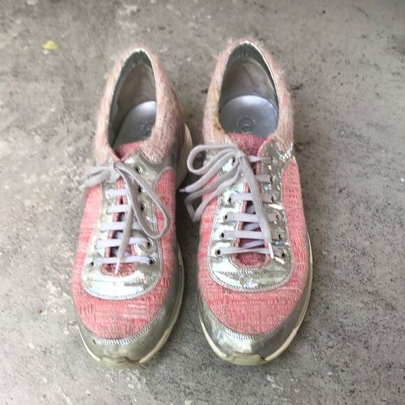 Chanel CC Rosa n Silbar Trainers - Picture 1 of 16